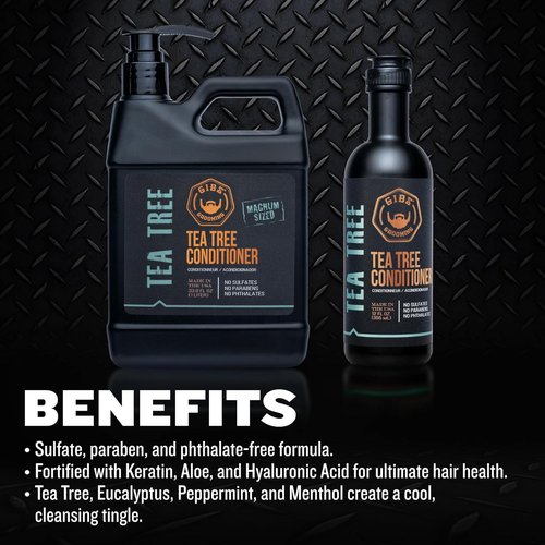 Gibs Grooming Tea Tree Shampoo & Conditioner Set - Nourishing Hair Care Duo