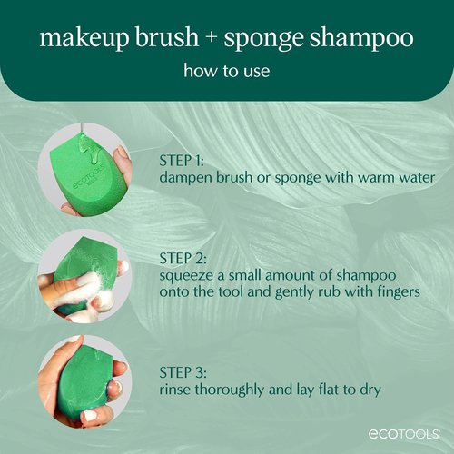 EcoTools XL Makeup Brush & Sponge Shampoo - Fragrance-Free, Vegan & Cruelty-Free, 16 fl. oz.