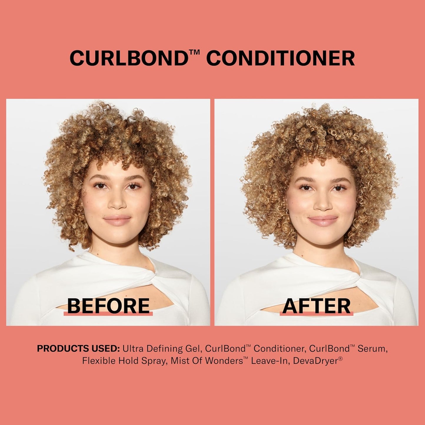 DevaCurl CurlBond Re-Coiling Cream Conditioner - Strengthens & Seals Split Ends | Preserves Color Up to 30 Washes