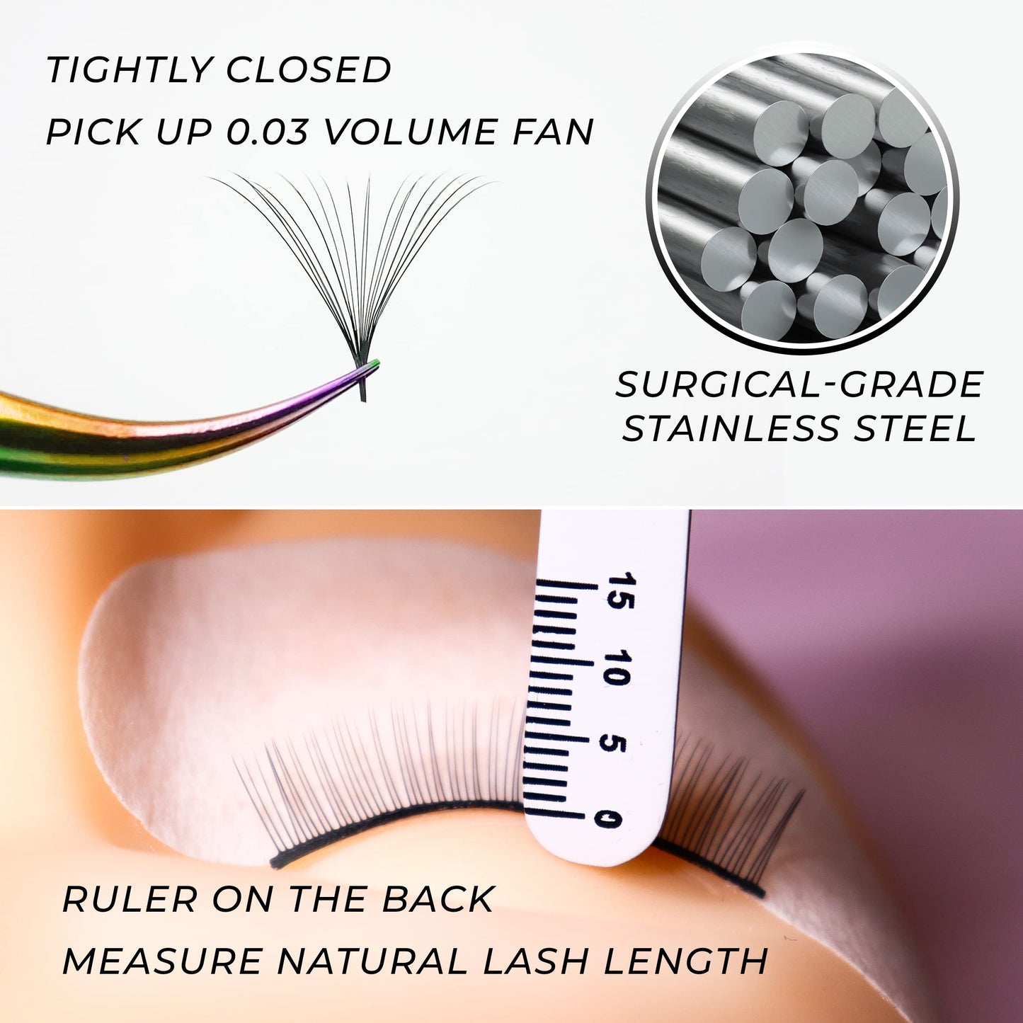 LLBA Lash Tweezer Professional Volume False Lash Application Tool | Multi Shapes & Purposes Tweezers | Non-Slip Grip Tweezers for Volume, Isolation & Classic Lashes (Gold, Move It Classic)