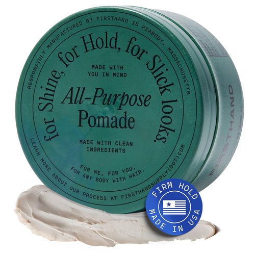Firsthand Supply All-Purpose Hair Pomade - Flexible Hold & Low Shine - Organic Aloe & Shea Butter - 3oz