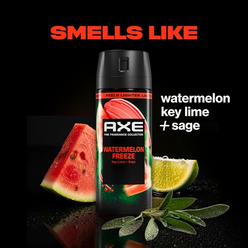 AXE Fine Fragrance Body Spray - Watermelon Freeze | 72-Hour Freshness, Aluminum-Free, 2.9 oz (3 Count)