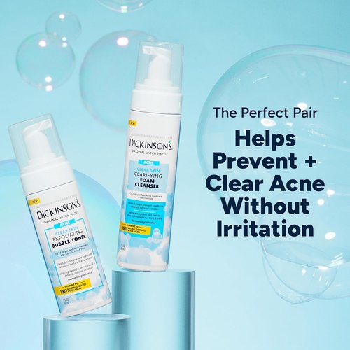 Dickinson’s Witch Hazel Acne Foam Cleanser - 2% Salicylic Acid & Niacinamide | Alcohol-Free, Gentle Daily Face Wash | 7 Fl Oz