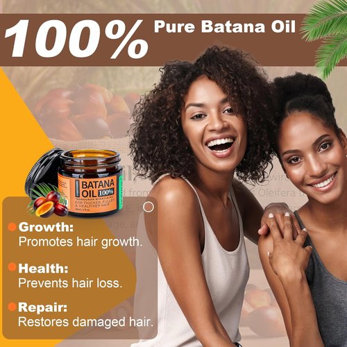 Dr Sebi Batana Oil - 100% Raw Organic Hair Growth Mask | Promotes Thickness & Prevents Loss - 2 fl oz