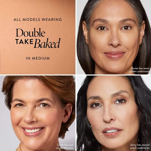Laura Geller New York Baked Double Take Powder Foundation - Medium Shade - Buildable Coverage & Matte Finish