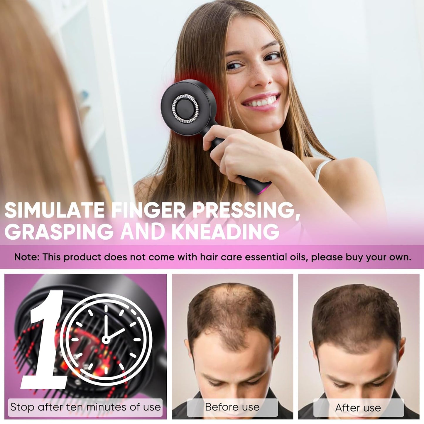 Skiennix 3-in-1 Scalp Massager - Electric Hair Growth Oil Applicator | IPX7 Waterproof Design