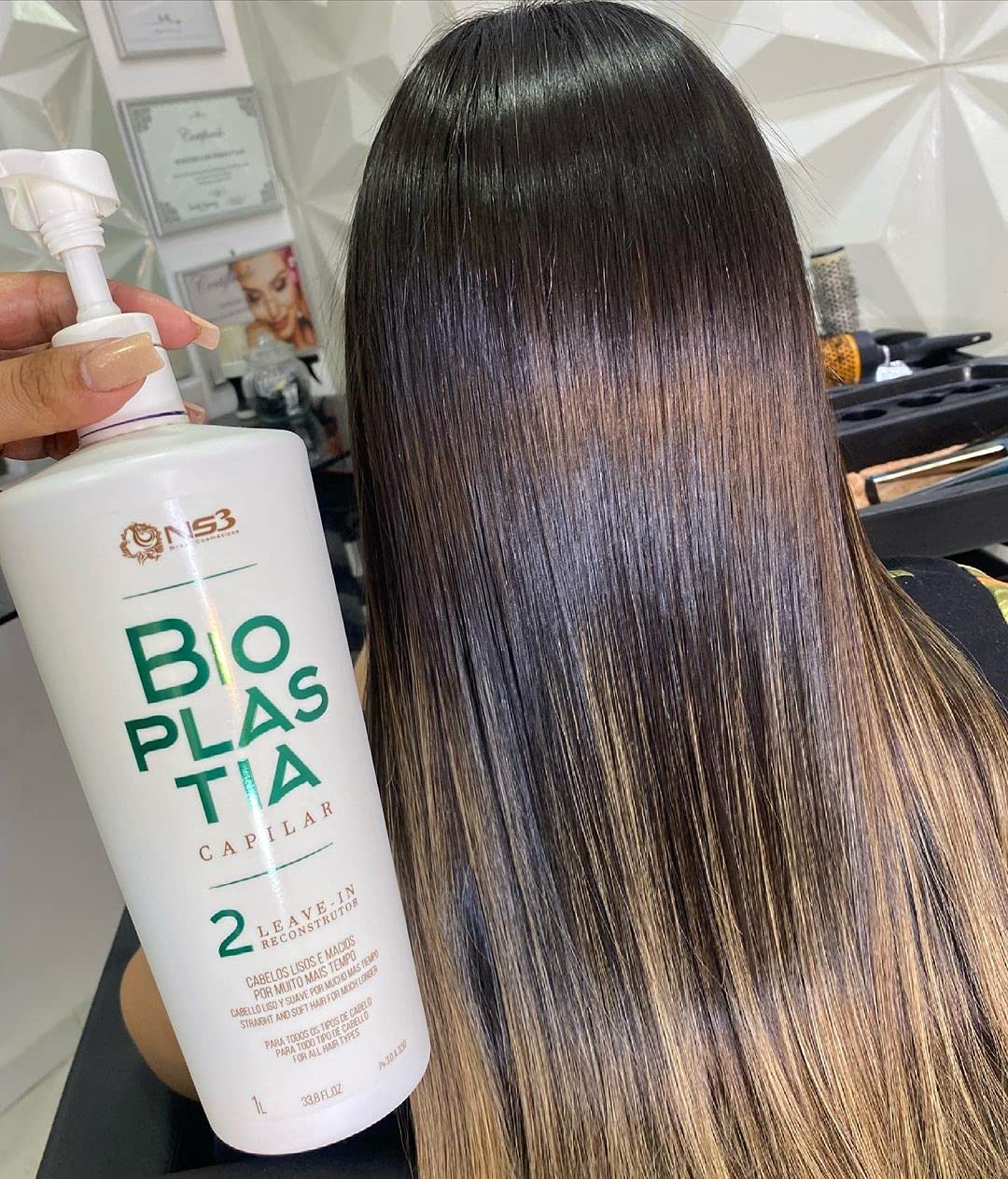 NS3 Brasil Cosmetics Bioplastia Capilar Keratin Formaldehyde Free Organic Straightening Alisado