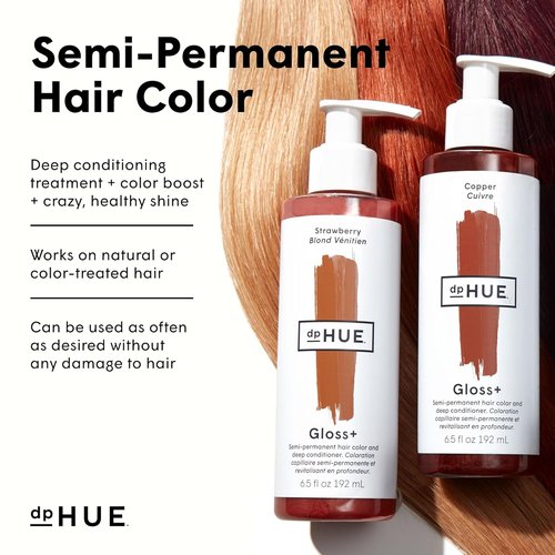 dpHUE Gloss+ Copper - Revitalize Fading Hair Color - 8-12 Applications - Lasts Up to 8 Washes