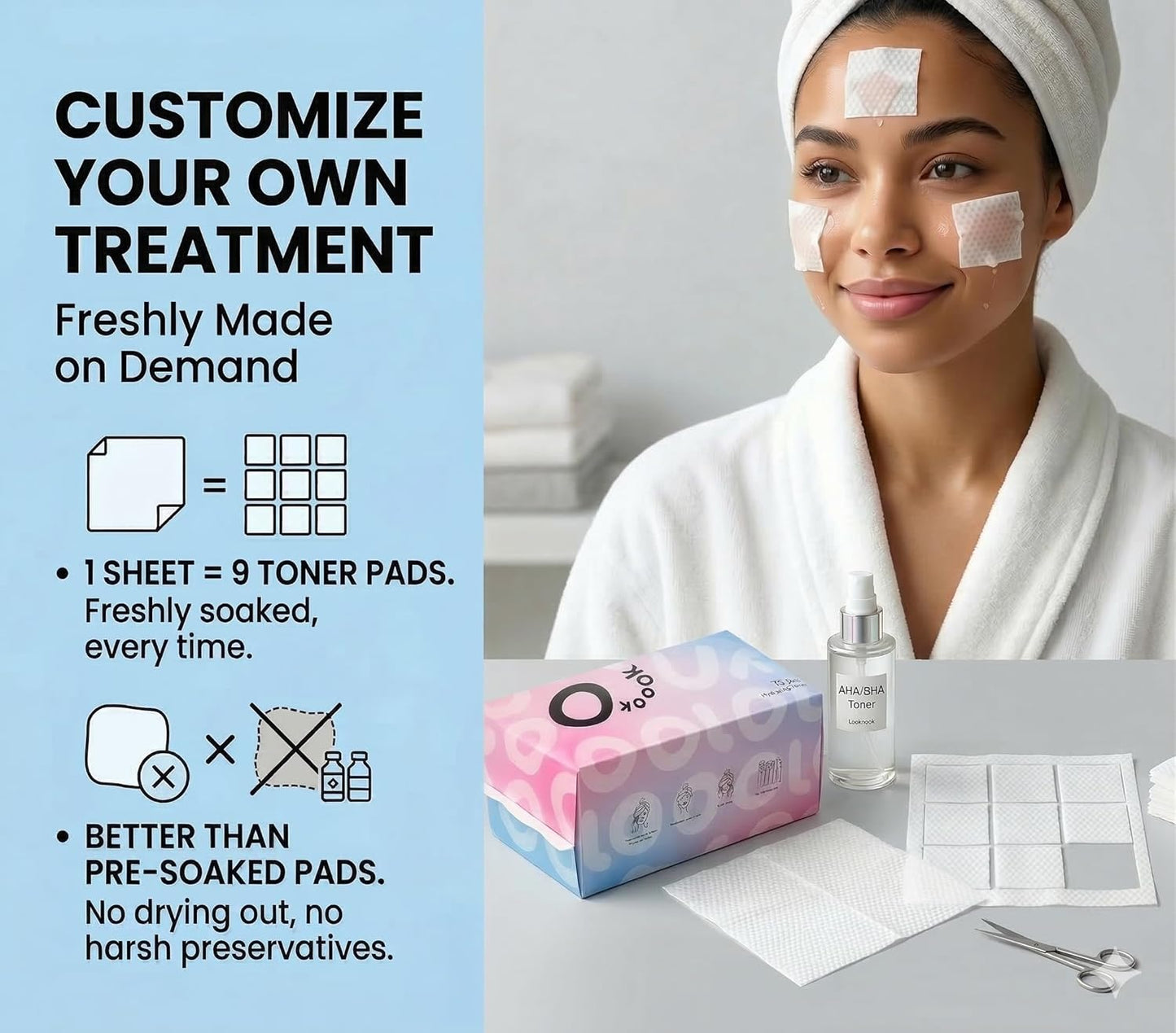Skiennix Disposable Face Towels - 50% Thicker, Soft for Sensitive Skin | 70 Count, 6 Pack