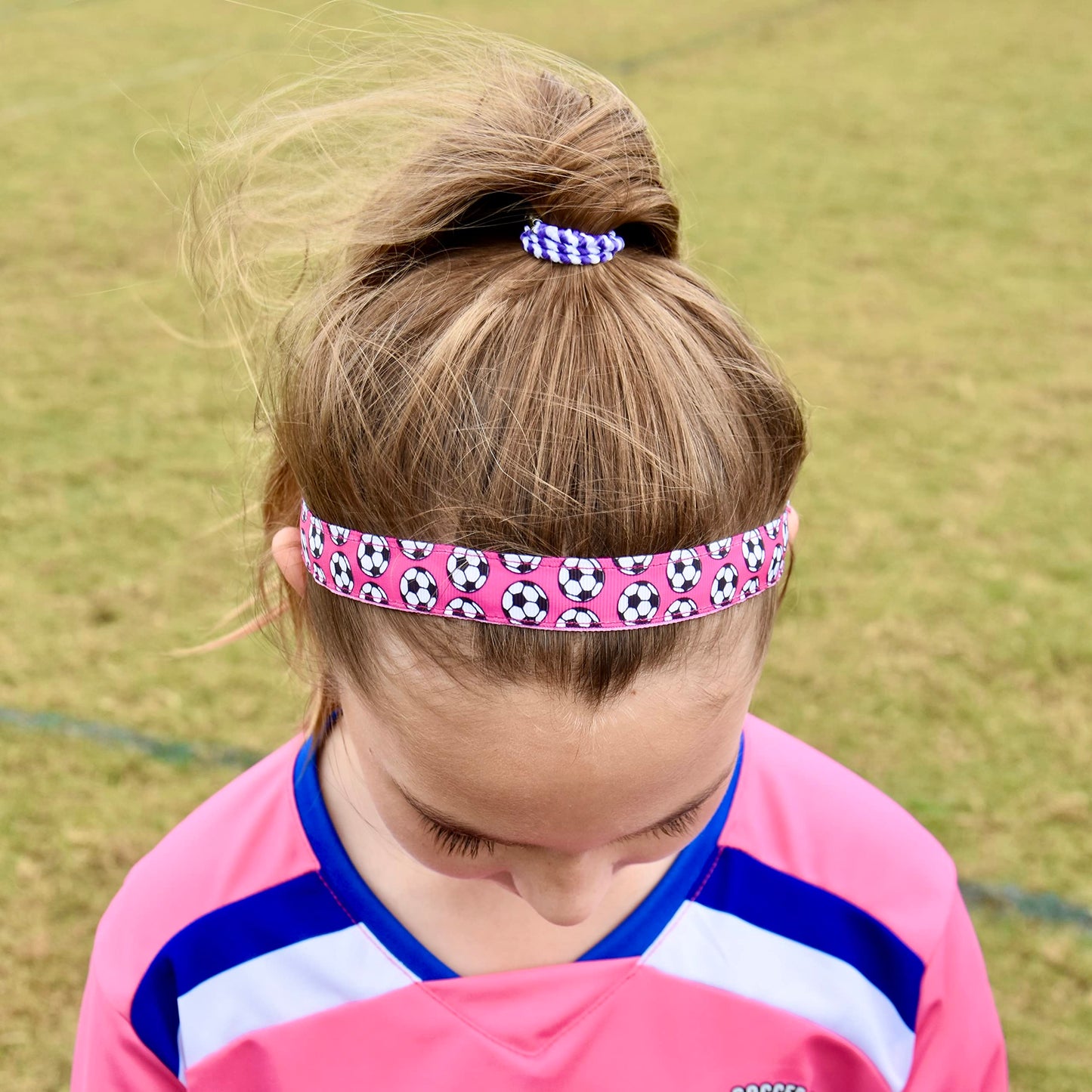 FROG SAC 4 Soccer Headbands for Girls, Adjustable Non Slip Sport Hair Bands Accessories for Kids, Stretch Elastic Athletic Head Band Pack