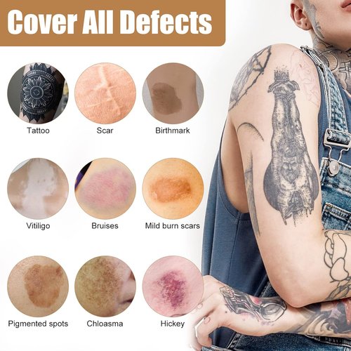 Regine Switzerland Tattoo Cover Up - Waterproof & Sweatproof Makeup for Scars & Dark Spots | Natural Finish