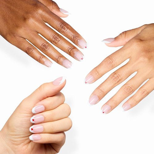 OPI On Point Press On Nails - Short Round, Squoval & Almond Styles | 30 Count with Glue | Long Lasting & Reusable
