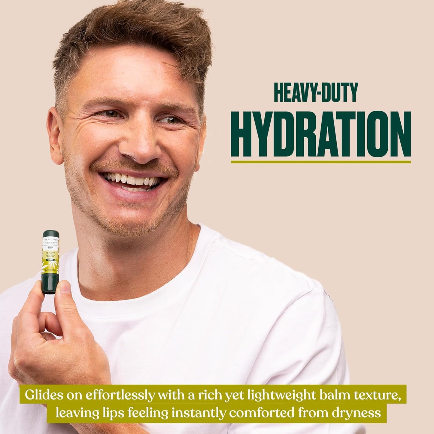 The Body Shop Hemp Lip Care - Heavy Duty Moisturization | 0.14 Oz | Green