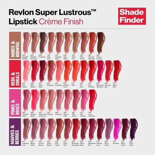 Revlon Super Lustrous Lipstick - Creamy Formula for Soft, Fuller Lips | 044 Bare Affair, 0.15 oz