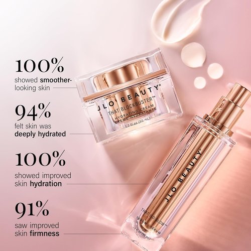 JLO BEAUTY Starter Skin Care Kit - 3 Piece Facial Set with Cleanser, Serum & Moisturizer | Daily Routine