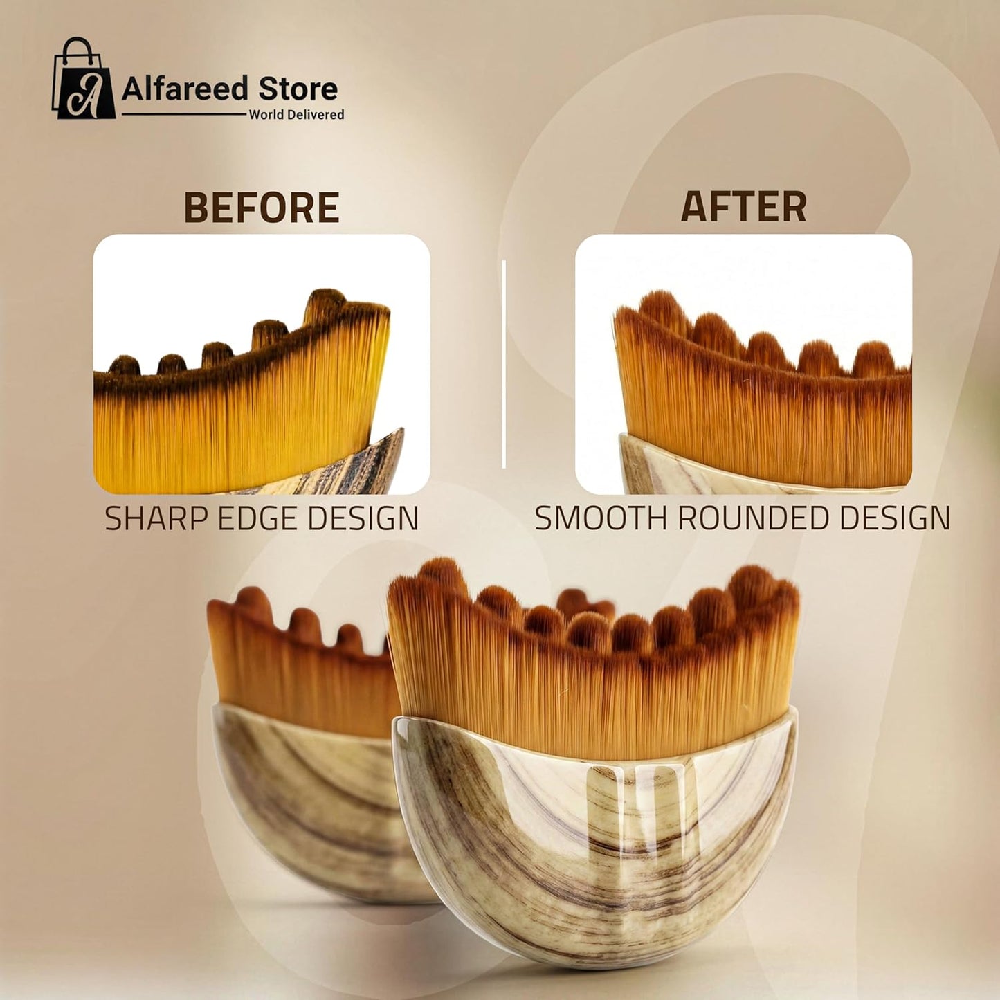 Skiennix Lymphatic Contour Face Brush - Ergonomic Massager for Sculpting & Double Chin Reduction | Soft Bristles Skincare Tool