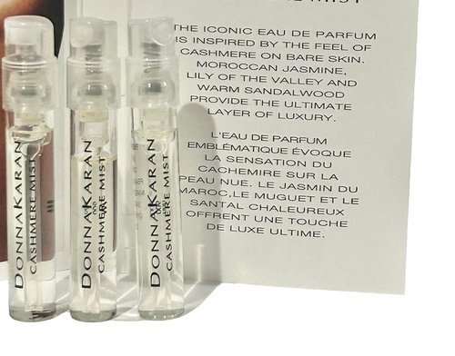Donna Karan Cashmere Mist Women's Sample Perfume EDP | Set of 3 - 1.5 ml / 0.05 oz Each