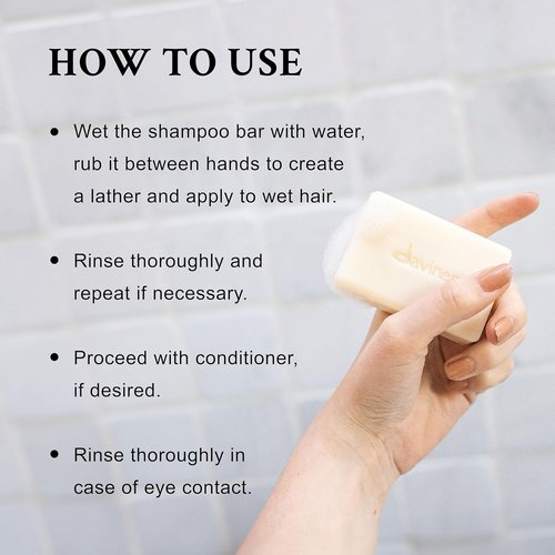 Davines DEDE Shampoo Bar - Compact Solid Formula for Medium & Fine Hair | Rich Creamy Foam, 3.53 oz