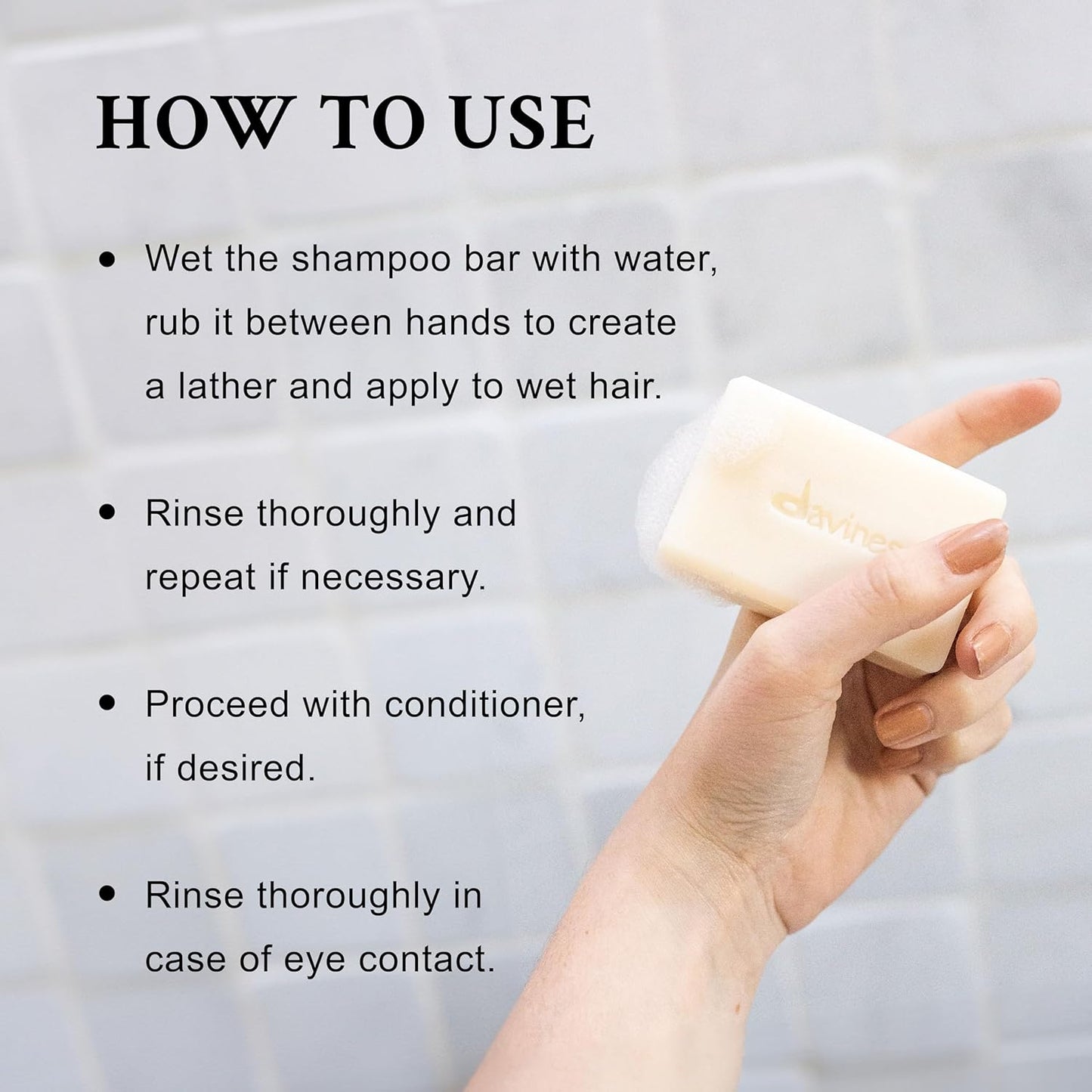 Davines VOLU Shampoo Bar - Compact Solid Texture for Fine Hair | Soft, Light, and Voluminous - 3.53 oz