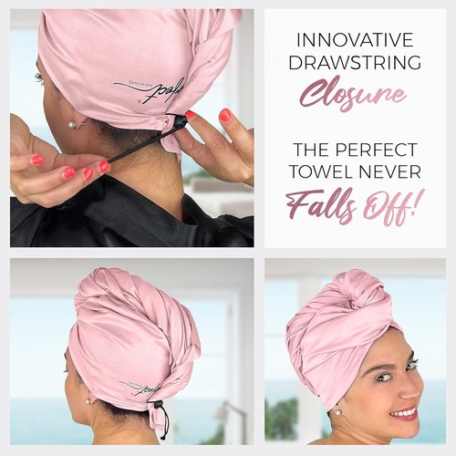 Microfiber Hair Towel Wrap by [Brand Name] - Fast Drying, Anti-Frizz & Super Absorbent | Large Size for Curly, Wavy & Straight Hair