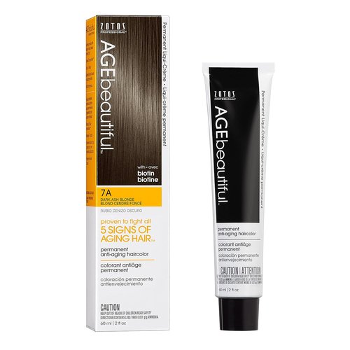 AGE Beautiful Permanent Hair Color Dye - 100% Gray Coverage & Anti-Aging Formula | Biotin Infused for Thicker, Fuller Hair