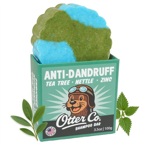 Otter Co. Anti-Dandruff Tea Tree Shampoo Bar - Vegan, Natural & Sulfate-Free for All Hair Types