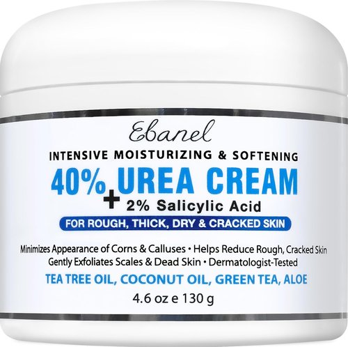 Ebanel Urea Cream 40% | Salicylic Acid Foot Cream for Dry Cracked Heels & Skin Repair