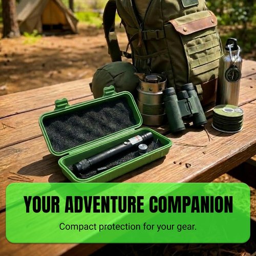 HITEKK High Power Green Laser Pointer | Tactical Long Range Green Laser Pointer | Compact Tactical Lazer Pointer | Rechargeable Lazer Pointer and Carrying Case (X1)