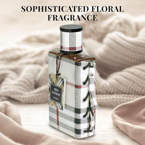 Miss London Eau De Parfum for Women - Floral Honeysuckle, Rose & Jasmine Blend - 100ml Elegant Scent for Daily Wear & Special Occasions