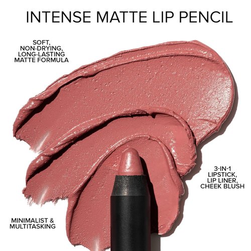 Nudestix Intense Matte Lip + Cheek Pencil - 3-in-1 Long-Wear Lipstick, Liner & Blush | Waterproof, Vegan, Preservative-Free