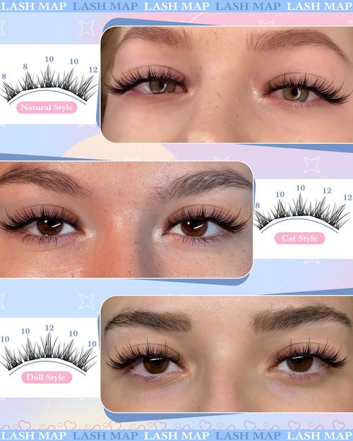 Natural Lash Clusters Kit 8-10-12mm Short Eyelash Clusters Kit Wispy Cluster Eyelash Extensions C Curly Individual Lash Extensions DIY Eyelash Extension with Lash Bond and Seal, Tweezers by ZANLUFLY