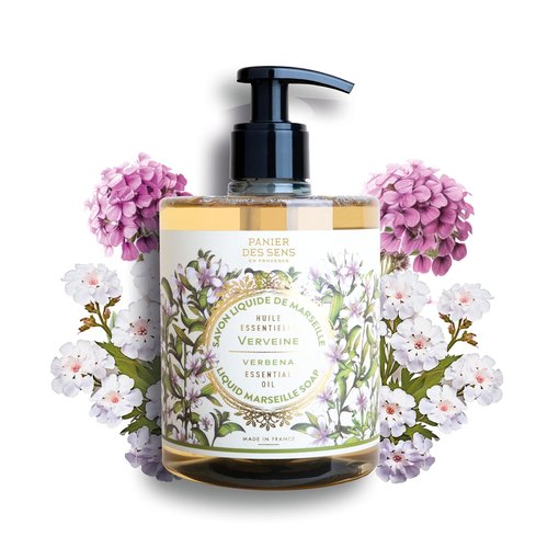 Panier des Sens - Fresh Verbena Hand Soap - Moisturizing Olive Oil Formula - 16.9 Fl Oz Refillable Bottle