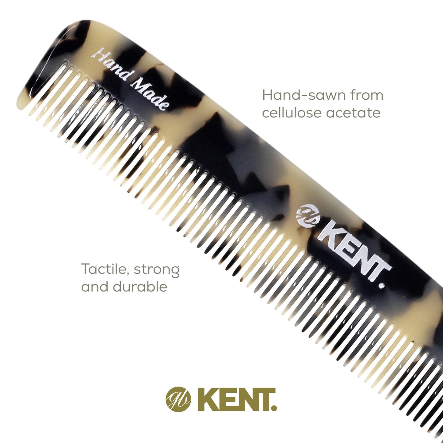 Kent F3TW Fine Tooth Comb for Hair Care, Parting Comb Combs for Men and Combs for Women, Dandruff Hair Comb, Kent Mens Combs for Hair Fine Teeth Comb Hair Comb