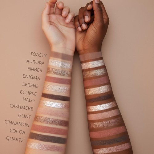 Lamora Nude Eyeshadow Palette - 12 Versatile Soft Pink Rose Shades | Ultra-Blendable Matte & Shimmer Finishes