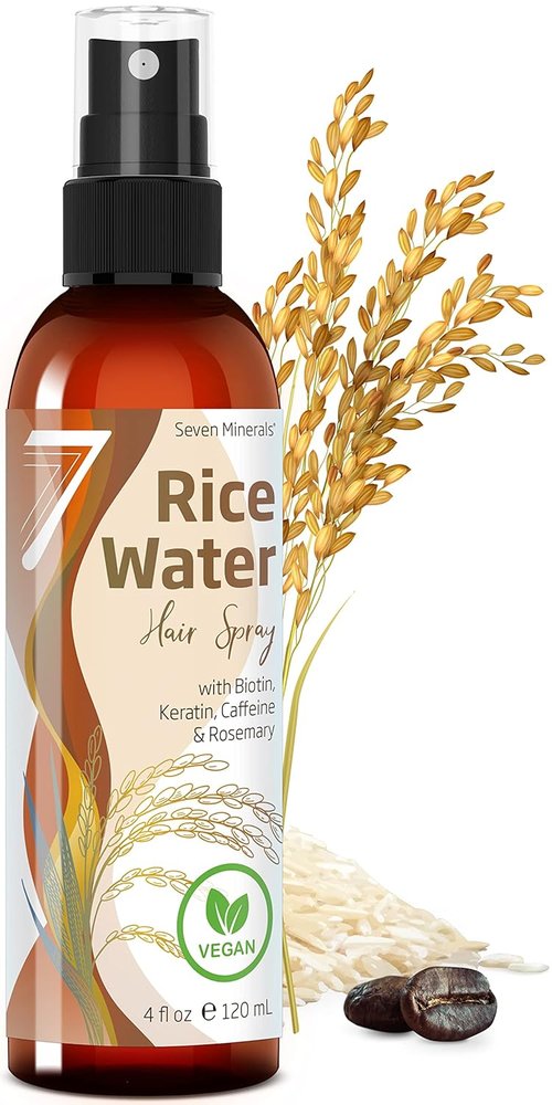 Fermented Rice Water by [Brand Name] - Hair Growth Spray with Rosemary & Biotin | Vegan, Non-Greasy, 4 fl oz