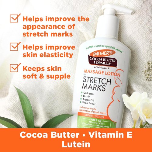 Palmer's Cocoa Butter Formula Massage Lotion - Stretch Mark Relief for Pregnancy Skin Care | 8.5 Oz