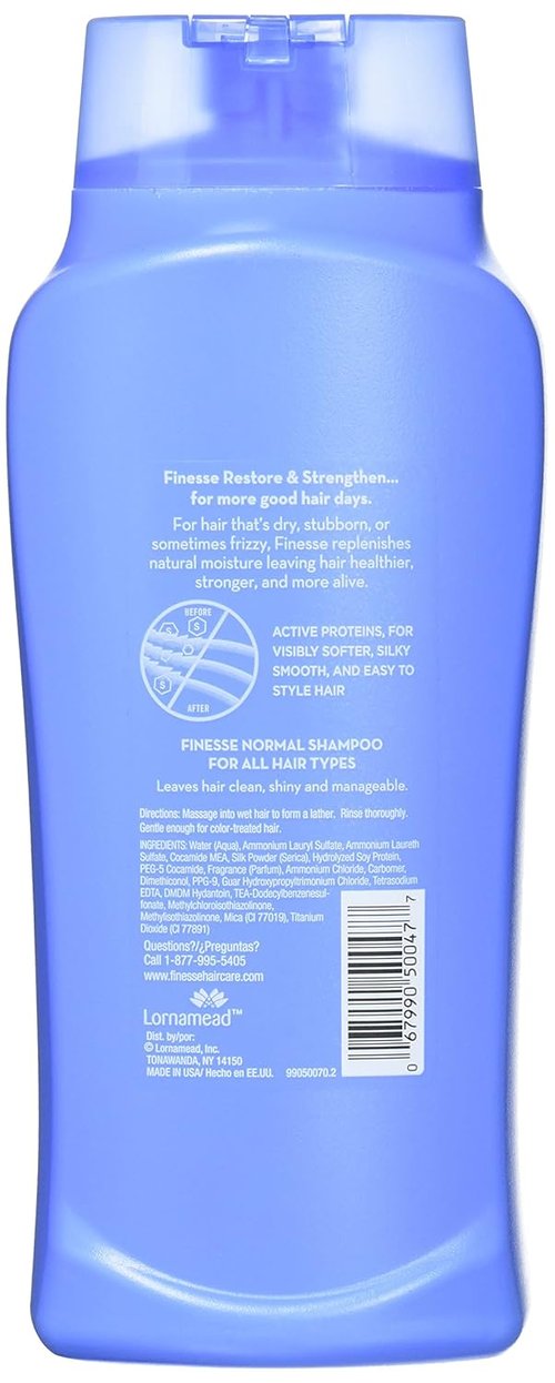 Finesse Restore + Strengthen Shampoo - Moisturizing Formula for Dry, Damaged Hair | 24 oz
