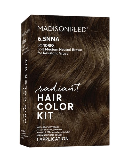 Madison Reed Radiant Hair Color Kit - 6.5NNA Medium Neutral Brown | 100% Gray Coverage, PPD-Free & Ammonia-Free