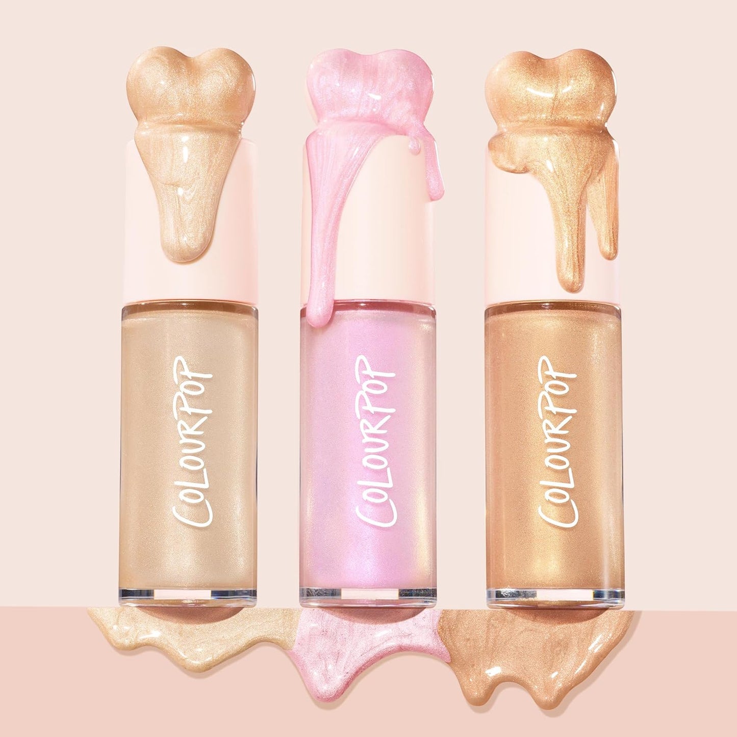 ColourPop Hi-Lite Dewy Liquid Highlighter - Ultra-Reflective Illuminator for Glowy Skin - Sugar Donut (0.38 oz)
