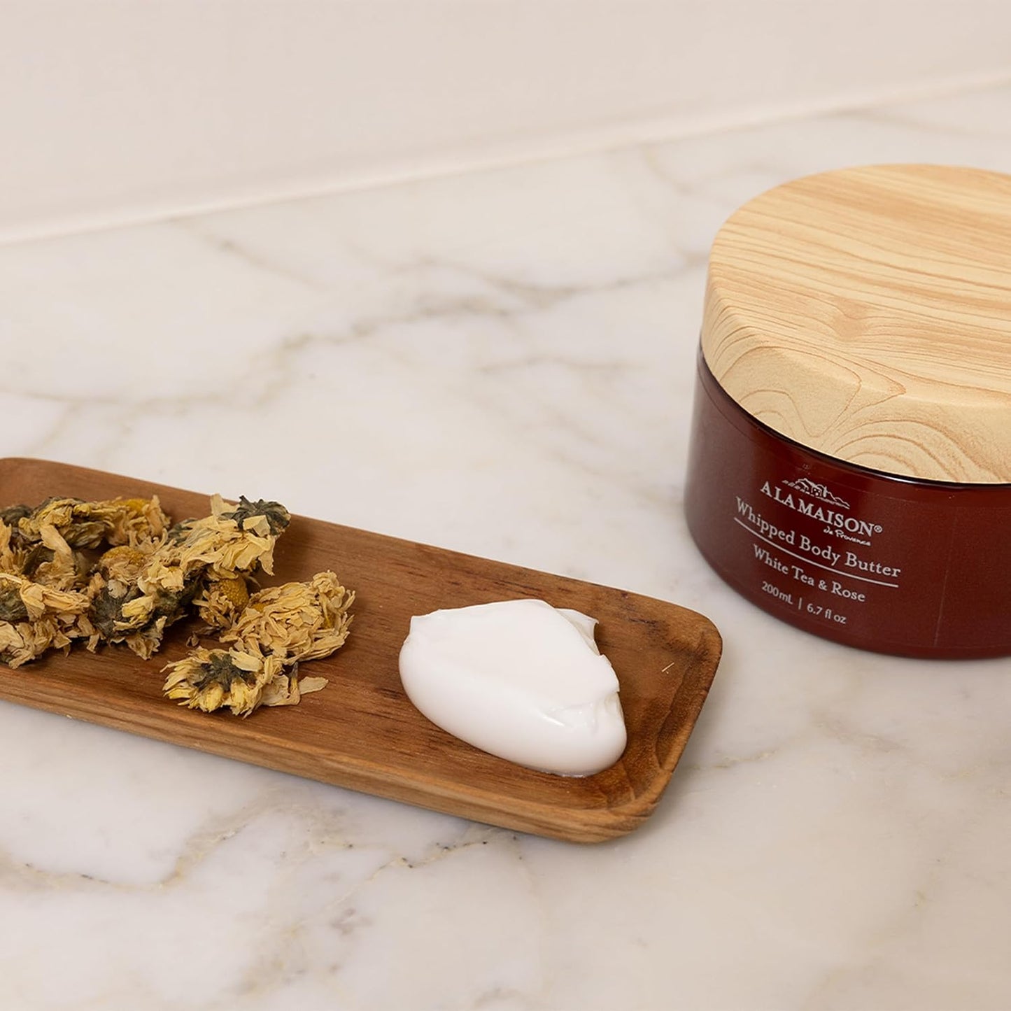 A LA MAISON Whipped Body Butter - Ultra-Rich Shea Moisturizer with Argan & Jojoba Oils - 6.7 oz Amber Collection