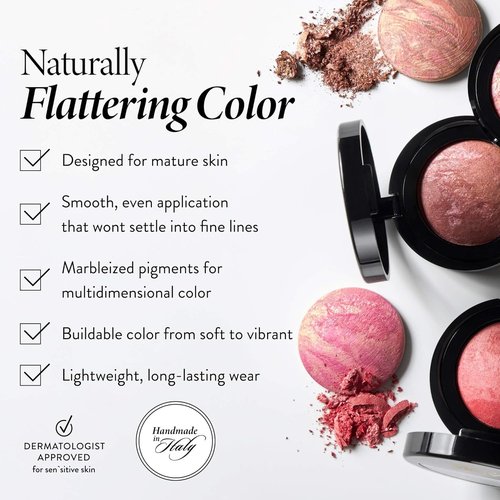 Laura Geller New York Baked Blush-N-Brighten Marbleized Blush - Ethereal Rose - Buildable Natural Finish