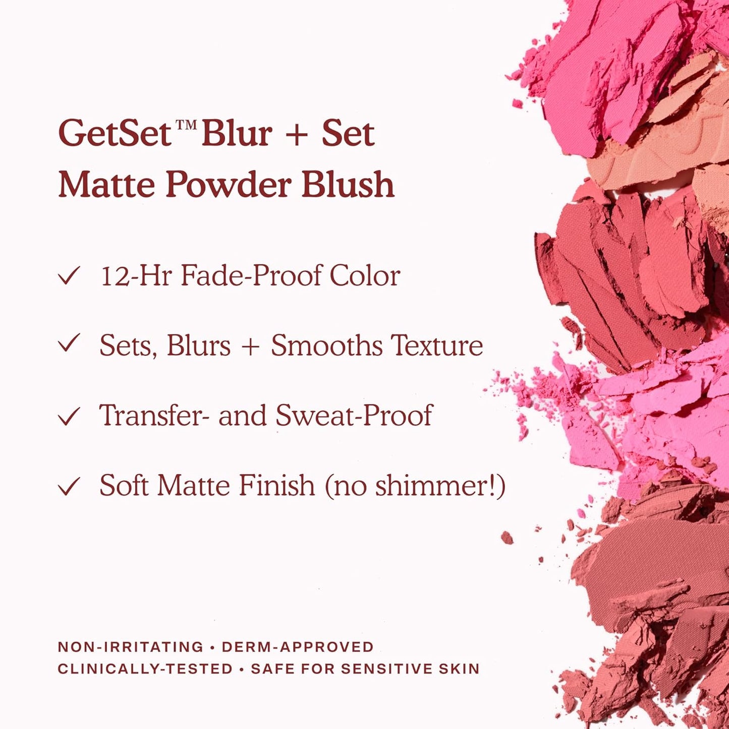 Tower 28 GetSet Matte Powder Blush - 12-Hour Long-Lasting, Talc-Free Formula for Sensitive Skin - Culver Crush (1.13 oz)