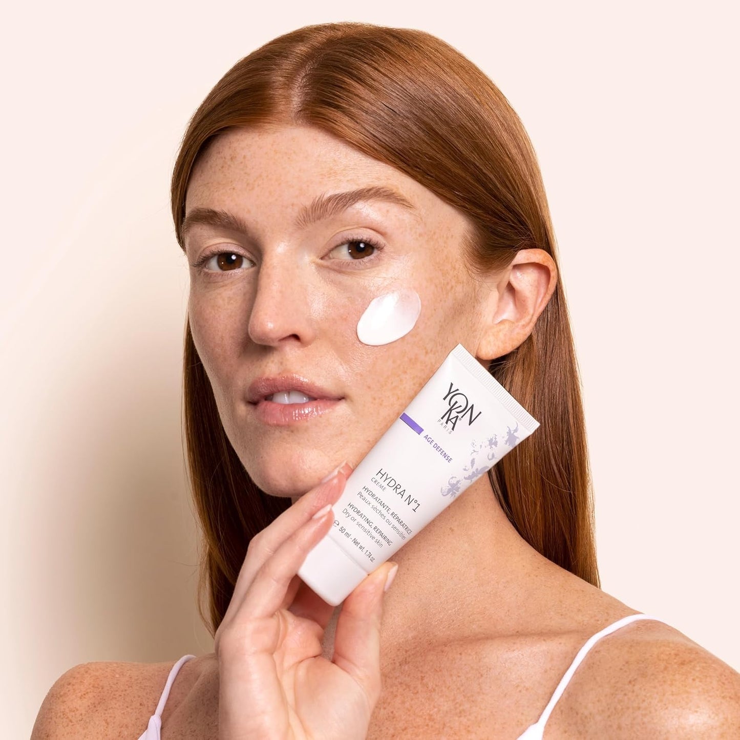 Yonka Daily Reparative Moisturizer - Rich Anti-Aging Hydra No. 1 Creme with Hyaluronic Acid & Vitamins A, C, E for Dry Skin