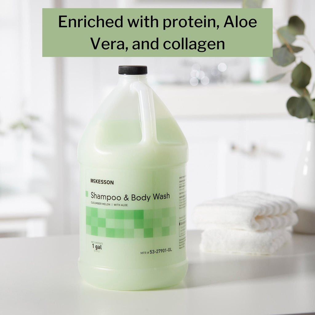 1 Gallon Scented Shampoo & Body Wash - Cucumber Melon | Gentle, Hydrating