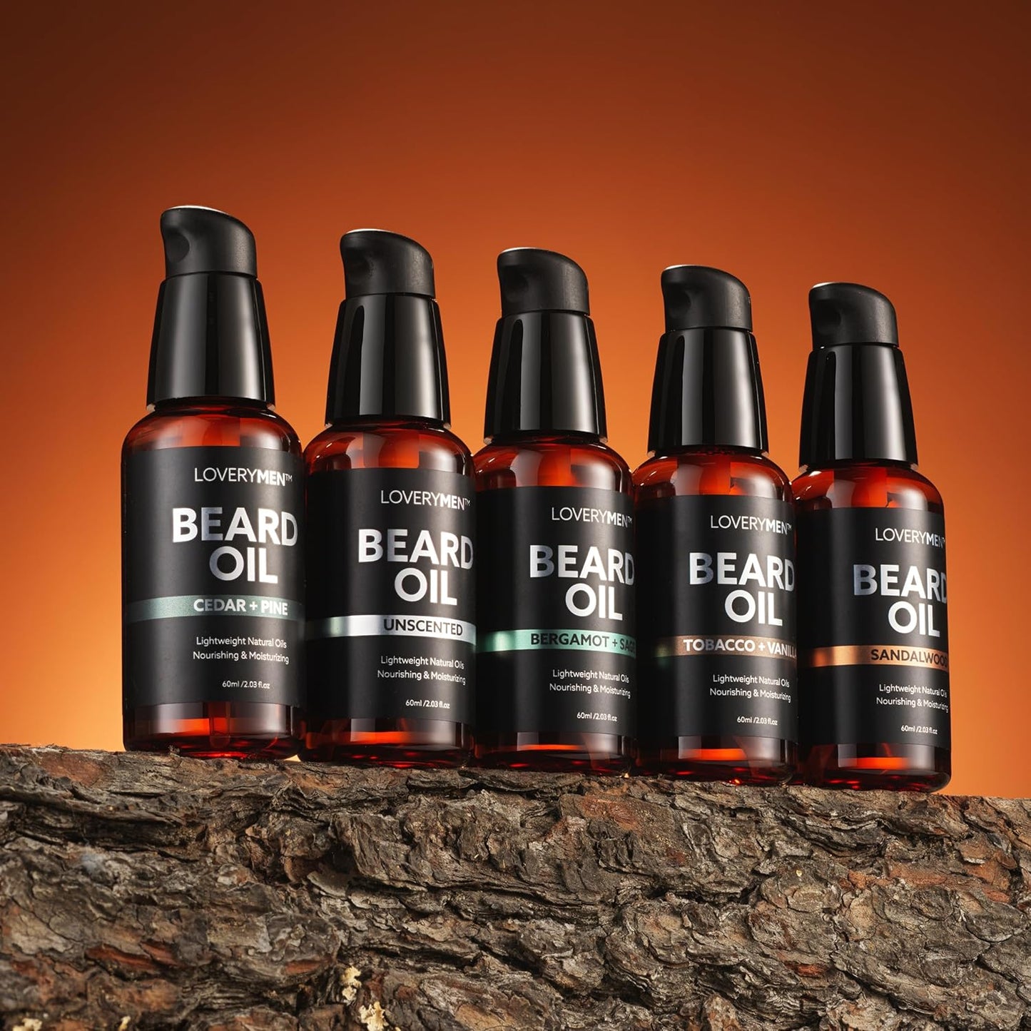 Skiennix Deluxe Beard Oil - Natural Grooming Kit with Argan & Jojoba Oil | Sandalwood, Tobacco Vanilla, Cedar Pine Fragrances
