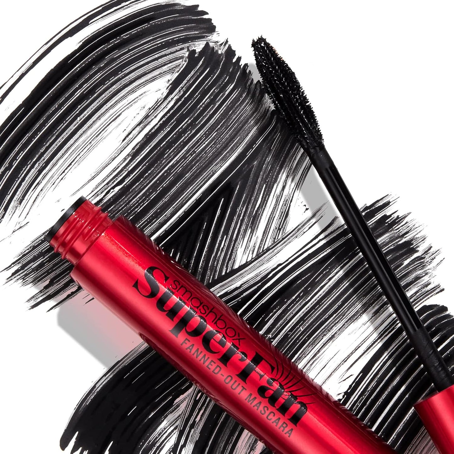 Smashbox Super Fan Lash Lengthening Mascara - Fanned-Out Volume & Length, Long-Wearing, 0.34 Fl Oz, Black