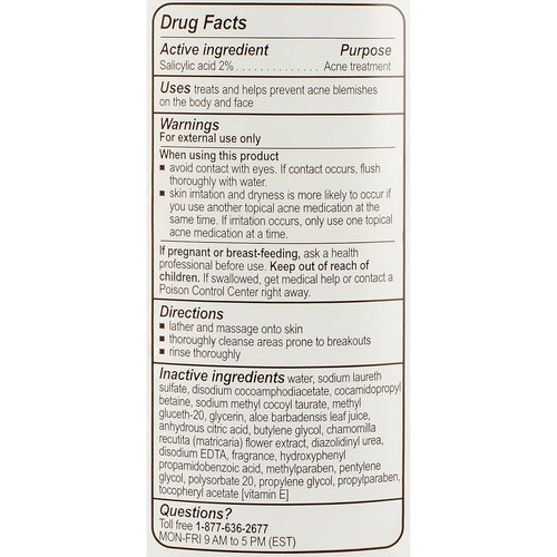 Phisoderm Anti-Blemish Body Wash - Clear Skin Formula | 10-Ounce Size