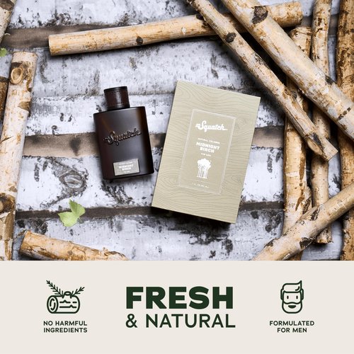 Dr. Squatch Natural Cologne for Men - Scent-Lock Technology and Sustainably-Sourced Ingredients - Midnight Birch Cologne (1.7 fl oz)