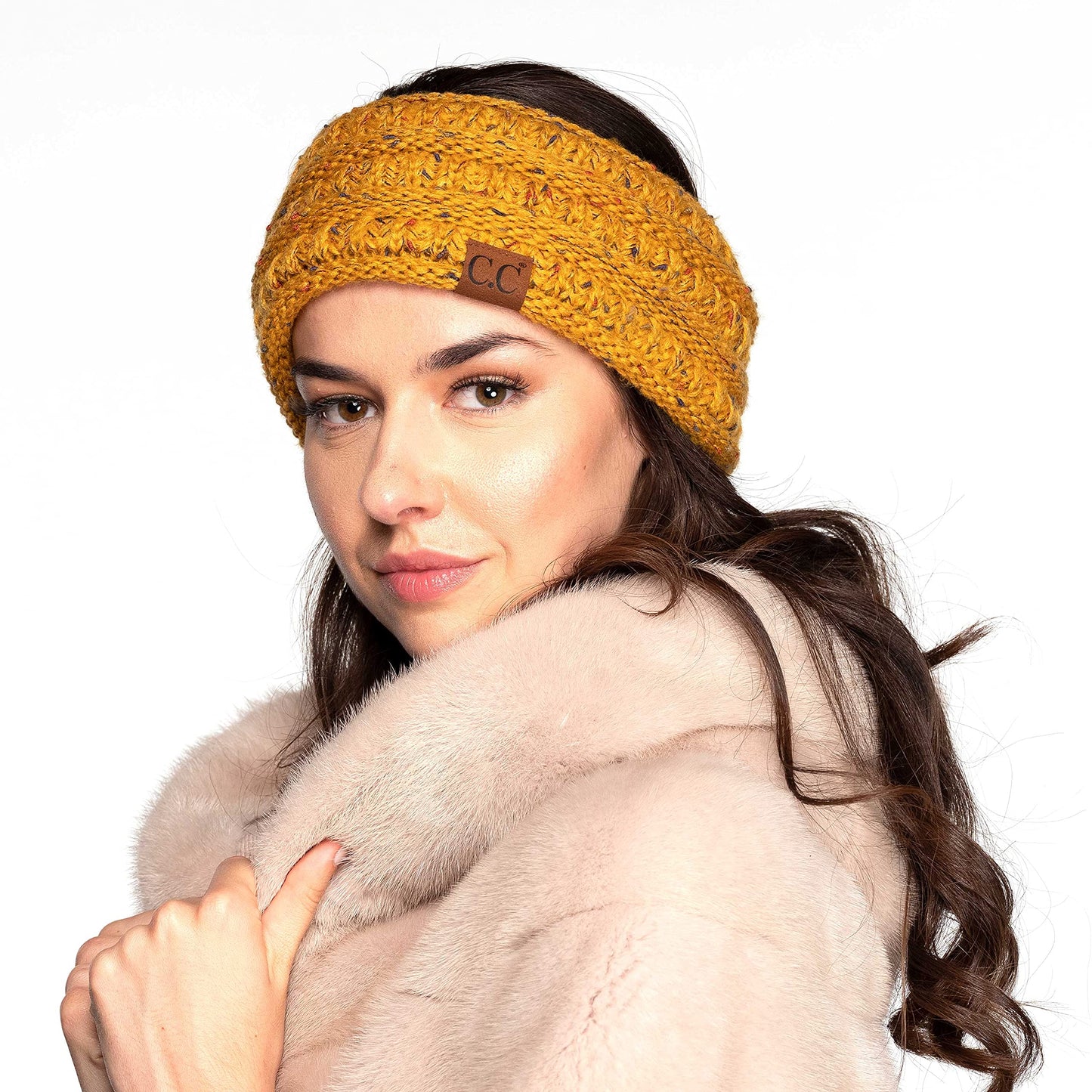 C.C Exclusives Ombre Mix Colored Ribbed Headwrap (HW-817) (Ombre Mustard)