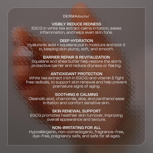 DERMAdoctor Hyaluronic Acid Moisturizer - Hydrating Face Cream with Redness Relief & Squalane - 1.7oz